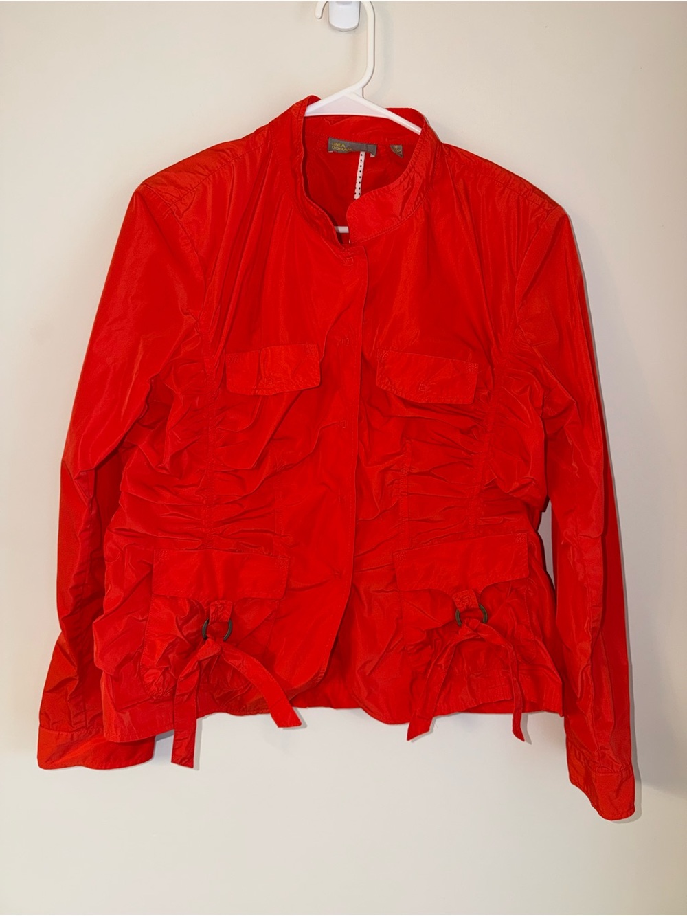 Vibrant Linea Domani Lightweight Utility Jacket - size 14 in bright orange